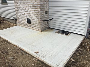 concrete cement slab for ac air condition units garbage pad generator concrete pad